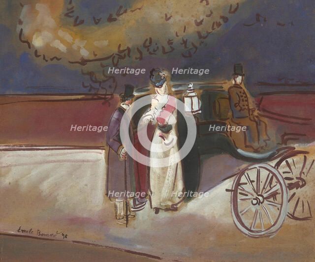 Le fiacre, 1898. Creator: Bernard, Émile (1868-1941).