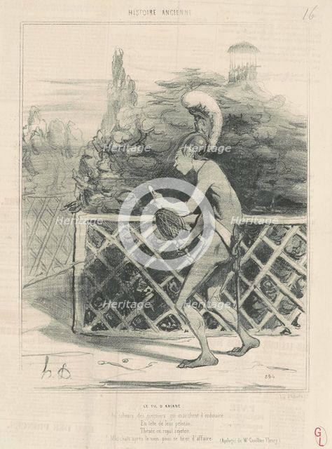 Le fil d'Ariane, 19th century. Creator: Honore Daumier.