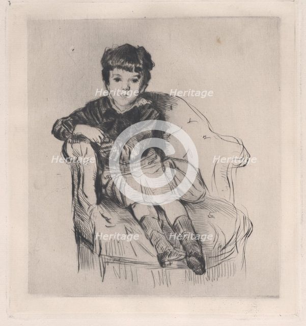 Le fils de Ludovic Halévy, 1879. Creator: Marcellin-Gilbert Desboutin.