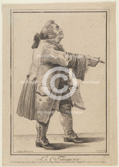 Le Financier (The Financier), 1784. Artist: Goez, Joseph Franz, von (1754-1815)