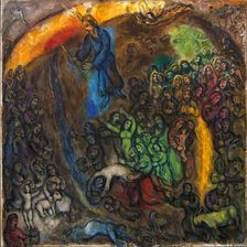 Le frappement du rocher (Moses Striking Water from the Rock), 1960-1966. Creator: Chagall, Marc (1887-1985)