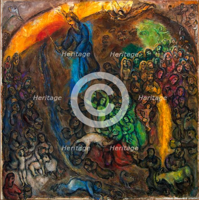 Le frappement du rocher (Moses Striking Water from the Rock), 1960-1966. Creator: Chagall, Marc (1887-1985).