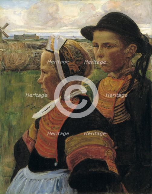 Le frère et la soeur, Penmarc'h, ca. 1901. Creator: Elizabeth Nourse.