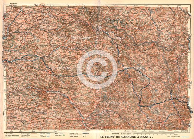 'Le Front de Soissons a Nancy. 1er janvier 1916', 1916. Creator: Unknown.