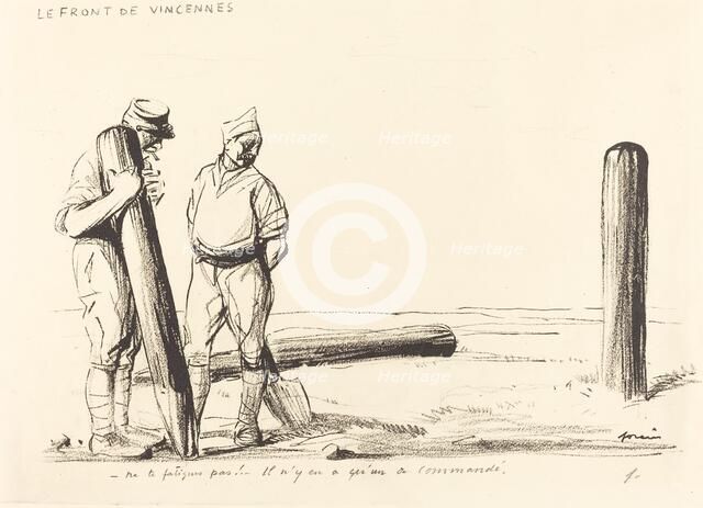 Le Front de Vincennes, 1914/1919. Creator: Jean Louis Forain.