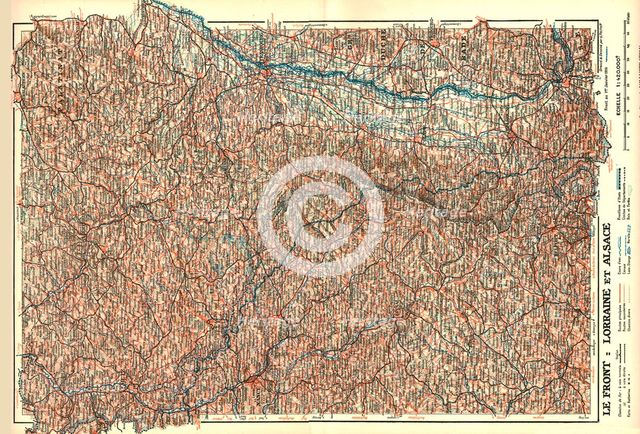 'Le Front Lorraine et Alsace. 1er janvier 1916', 1916. Creator: Unknown.
