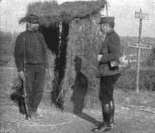 Le front pittoresque; Villages de Paillot et Terriers a flanc de coteaux: Guerite en chaume... 19 Creator: Unknown