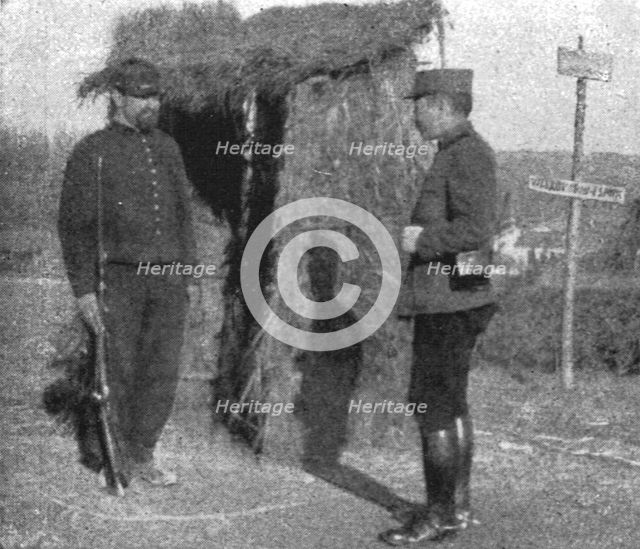 'Le front pittoresque; Villages de Paillot et Terriers a flanc de coteaux: Guerite en chaume...', 19 Creator: Unknown.