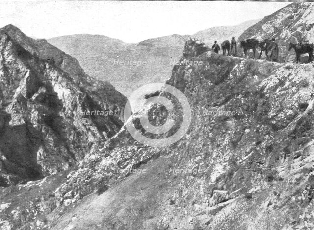 ''Le front russe d'asie; Convoi dans le Kop-Dagh, entre Erzeroum et Baibourt', 1916. Creator: Unknown.