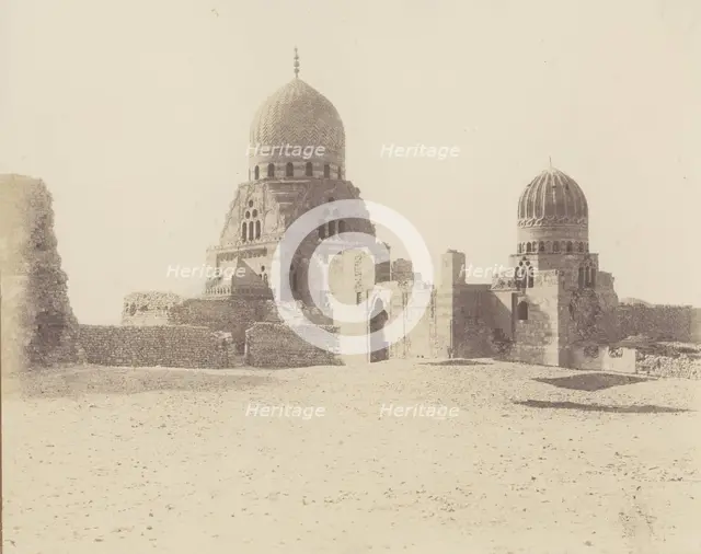 Le Kaire, Tombeaux de Sultans Mamelouks, 1851-52, printed 1853-54. Creator: Félix Teynard.