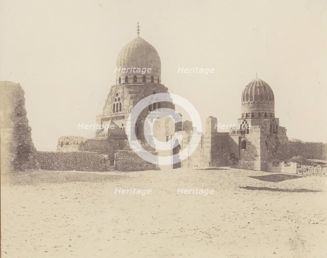 Le Kaire, Tombeaux de Sultans Mamelouks, 1851-52, printed 1853-54. Creator: Félix Teynard.