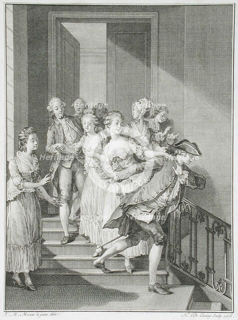 Le honte et le remords vengent l'amour outragé, 1776. Creator: Nicolas de Launay.