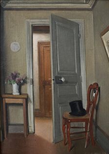 Le Haut-de-forme, intérieur ou La Visite, 1887. Creator: Vallotton, Felix Edouard (1865-1925)