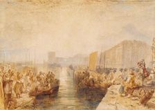 Le Havre: Sunset, about 1827. Creator: JMW Turner