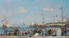 Le Havre, the regatta festival, 1869. Creator: Eugene Louis Boudin