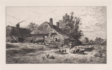 Le Hameau, 1867. Creator: Charles Emile Jacque