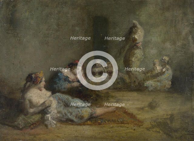 Le harem, between 1855 and 1856. Creator: Felix Francois Georges Philibert Ziem.