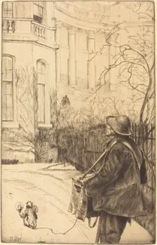 Le joueur d'orgue (The Organ Grinder), 1878. Creator: James Tissot