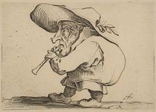 Le Joueur de Flageolet (The Flageolet Player), from Varie Figure Gobbi, suite appelée a..., 1616-22. Creator: Jacques Callot
