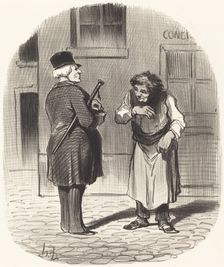 Le Jour de l'An, 1844. Creator: Honore Daumier