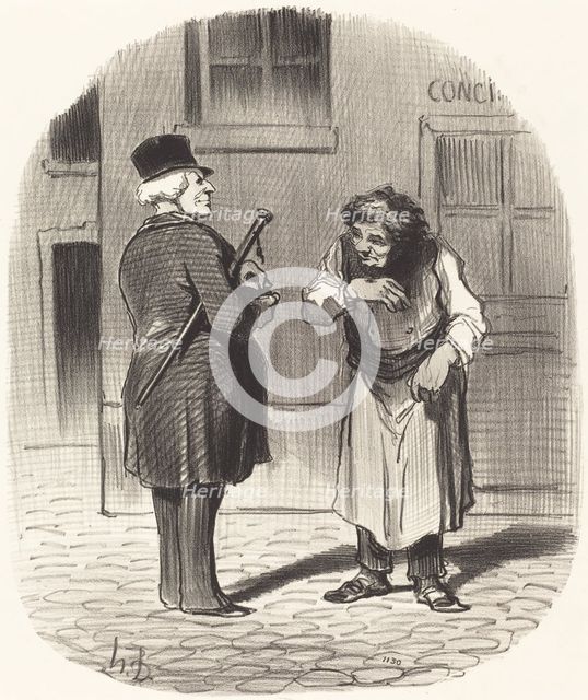 Le Jour de l'An, 1844. Creator: Honore Daumier.