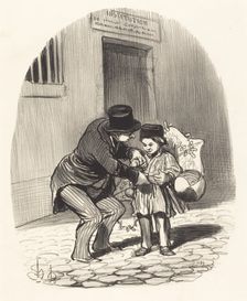 Le jour de sortie, c1848. Creator: Honore Daumier