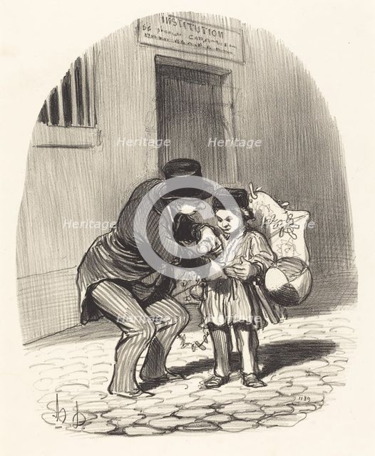 Le jour de sortie, c1848. Creator: Honore Daumier.