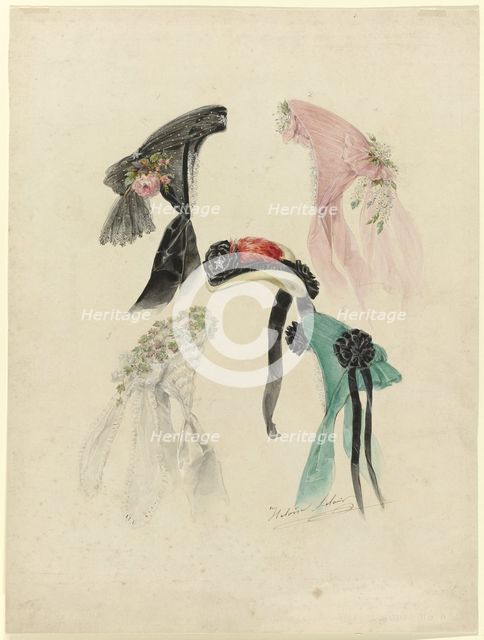 Le Journal des Dames et des Demoiselles, No. 760, pl. 15, April 1865.  Creator: Heloise Leloir.