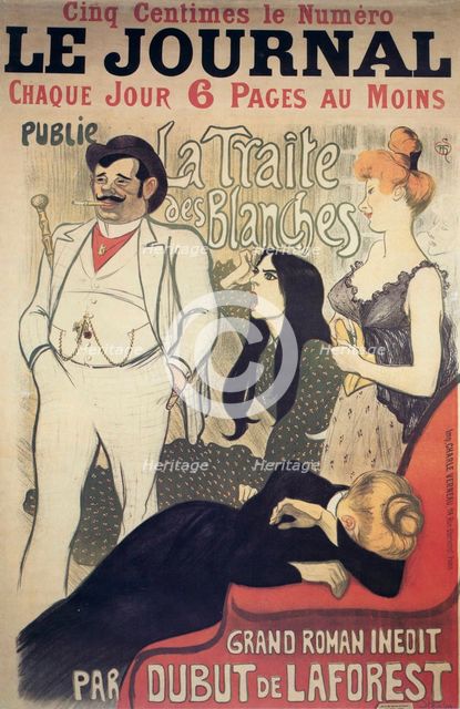 Le Journal', poster, 1899. Creator: Steinlen, Théophile Alexandre (1859-1923).