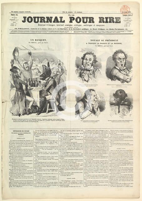 Le Journal Pour Rire, Journal d'Iimages, Journal Comique, Critique, Satirique e..., August 23, 1850. Creator: Unknown.