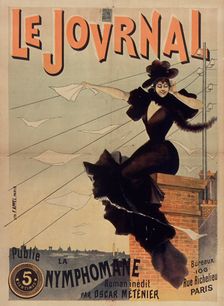 Le Journal publie "La Nymphomane" roman inédit par Oscar Méténier, 1893. Creator: Anonymous