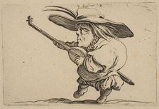 Le Joeuer de Luth (The Lute Player), from Varie Figure Gobbi, suite appelée aussi Les B..., 1616-22. Creator: Jacques Callot