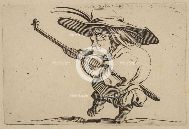 Le Joeuer de Luth (The Lute Player), from Varie Figure Gobbi, suite appelée aussi Les B..., 1616-22. Creator: Jacques Callot.
