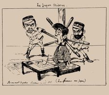 Le Japon illudere (La Presse au Japon), 1887. Creator: Bigot, Georges (1860-1927)