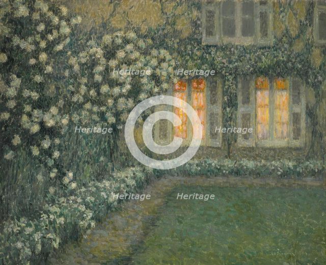 Le jardin blanc au crépuscule ( The white garden at dusk).