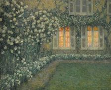 Le jardin blanc au crépuscule ( The white garden at dusk)