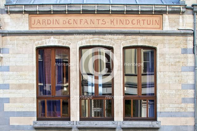 Le Jardin d'Enfants, Brussels, Belgium, (1897), c2014-2017. Artist: Alan John Ainsworth.