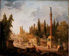 Le Jardin du Musée des monuments français, ancien couvent des Petits-Augustins, 1803. Creator: Hubert Robert