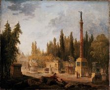 Le Jardin du Musée des monuments français, ancien couvent des Petits-Augustins, 1803. Creator: Hubert Robert