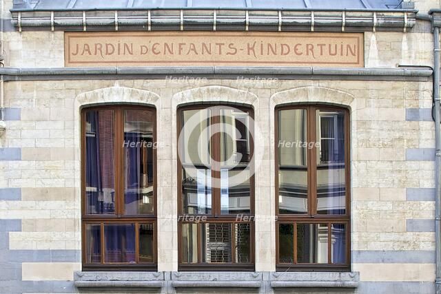 Le Jardin d'Enfants, Brussels, Belgium, (1897), c2014-2017. Artist: Alan John Ainsworth.