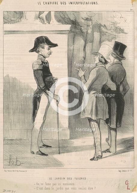 Le jardin des Tuileries, 19th century. Creator: Honore Daumier.