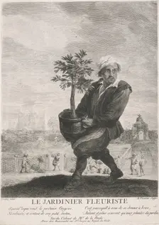 Le Jardinier Fleuriste (The gardener), 1749-1797. Creator: Jean-Charles Levasseur