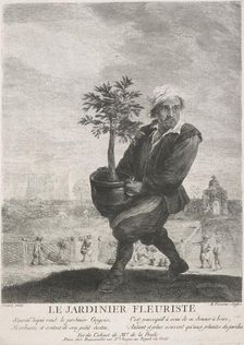 Le Jardinier Fleuriste (The gardener), 1749-1797. Creator: Jean-Charles Levasseur