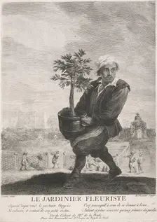 Le Jardinier Fleuriste (The gardener), 1749-1797. Creator: Jean-Charles Levasseur
