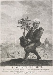 Le Jardinier Fleuriste (The gardener), 1749-1797. Creator: Jean-Charles Levasseur