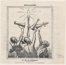 Le Jeu de l'Éteginoir [sic l'éteignoir], 1872. Creator: Honore Daumier