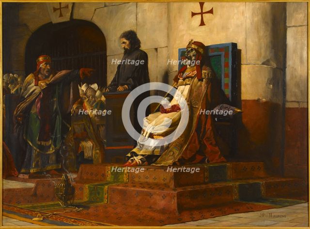 Le jugement du pape Formose, c.1870. Creator: Jean-Paul Laurens.