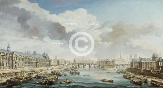 Le Louvre, le Pont-Neuf et le Collège des Quatre-Nations, 1755. Creator: Raguenet, Nicolas-Jean-Baptiste (1715-1793).