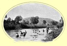 'Le lavage de l'or a la batee; Iles Africaines de la mer des Indes 1914. Creator: Unknown