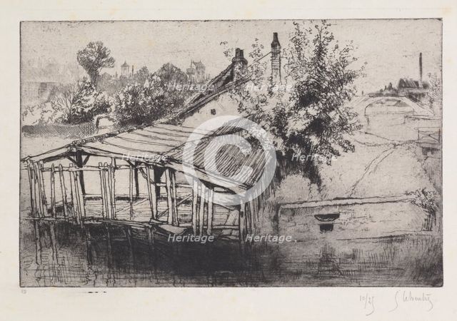 Le lavoir abandonné (environs de Troyes). The abandoned wash-house (near Troyes), 1903. Creator: Gustave Leheutre.